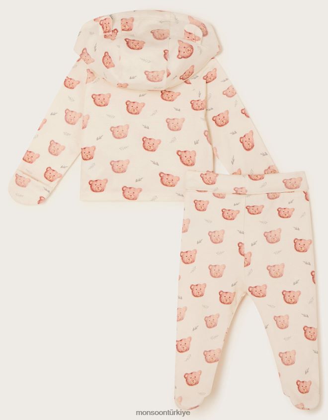 Monsoon çocuklar yenidoğan ayı forması seti JH86BT2226 Giyim fildişi