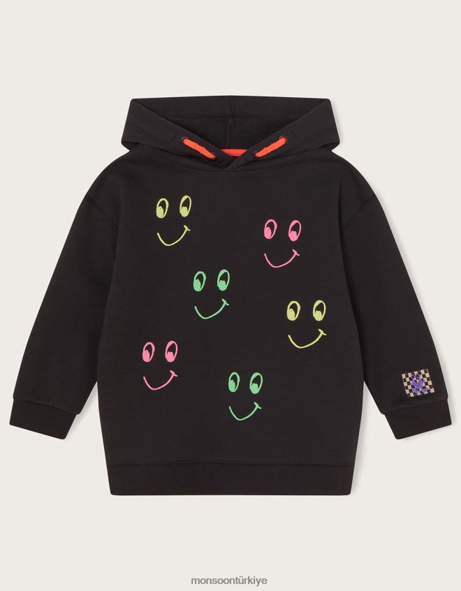 Monsoon kız Karanlık kapşonluda parlıyor JH86BT1594 Giyim siyah