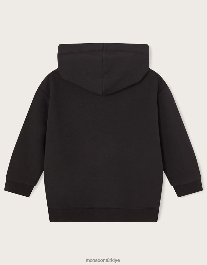 Monsoon kız Karanlık kapşonluda parlıyor JH86BT1594 Giyim siyah