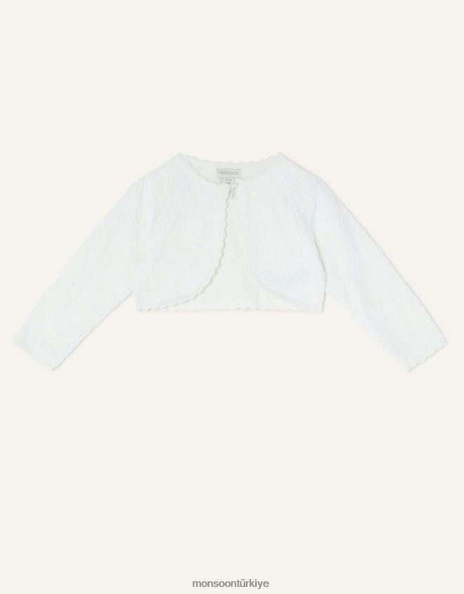 Monsoon kız bebek dantel hırka JH86BT2106 Giyim fildişi