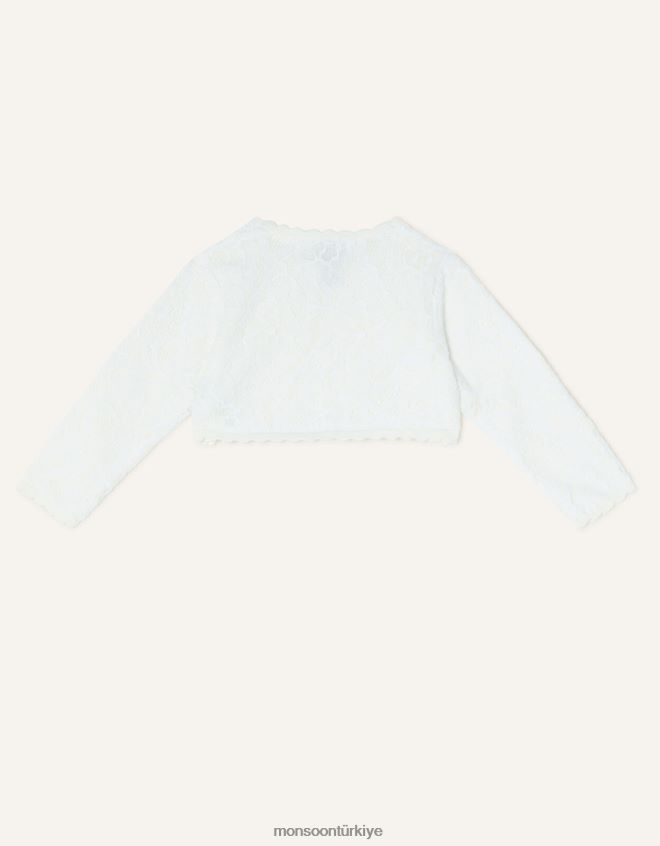 Monsoon kız bebek dantel hırka JH86BT2106 Giyim fildişi