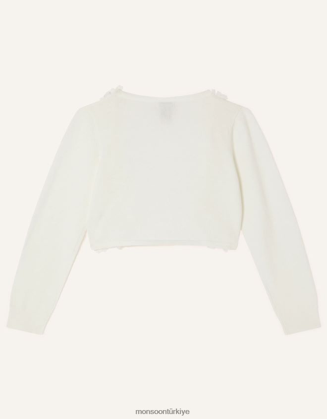 Monsoon kız bebek flora 3d hırka JH86BT2111 Giyim fildişi