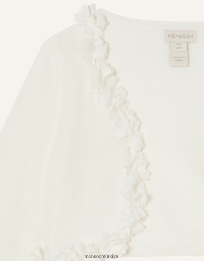 Monsoon kız bebek flora 3d hırka JH86BT2111 Giyim fildişi