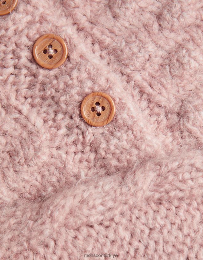 Monsoon kız bebek tıknaz bobble hırka JH86BT2083 Giyim pembe (soluk pembe)