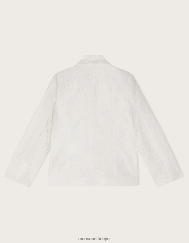 Monsoon kız brea dantelli nedime ceketi JH86BT1783 Giyim fildişi
