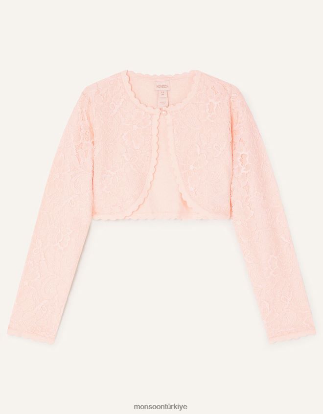 Monsoon kız dantel hırka JH86BT1866 Giyim pembe
