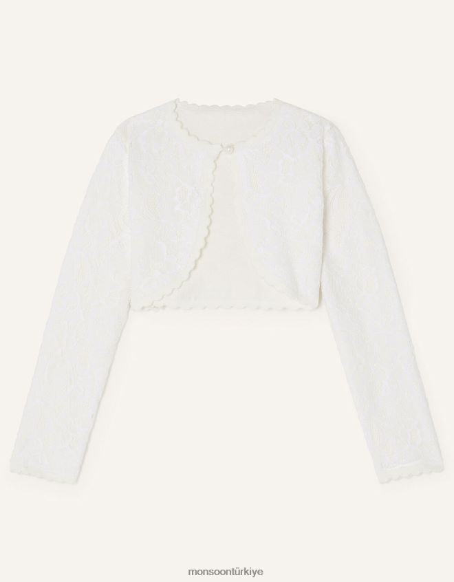 Monsoon kız dantel hırka JH86BT1871 Giyim fildişi