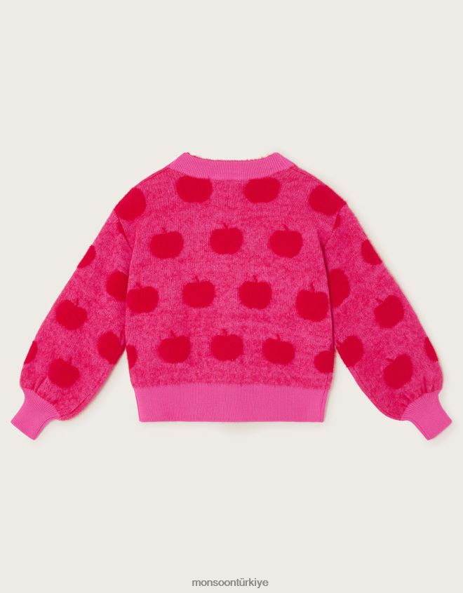 Monsoon kız elmalı örgü hırka JH86BT1591 Giyim kırmızı