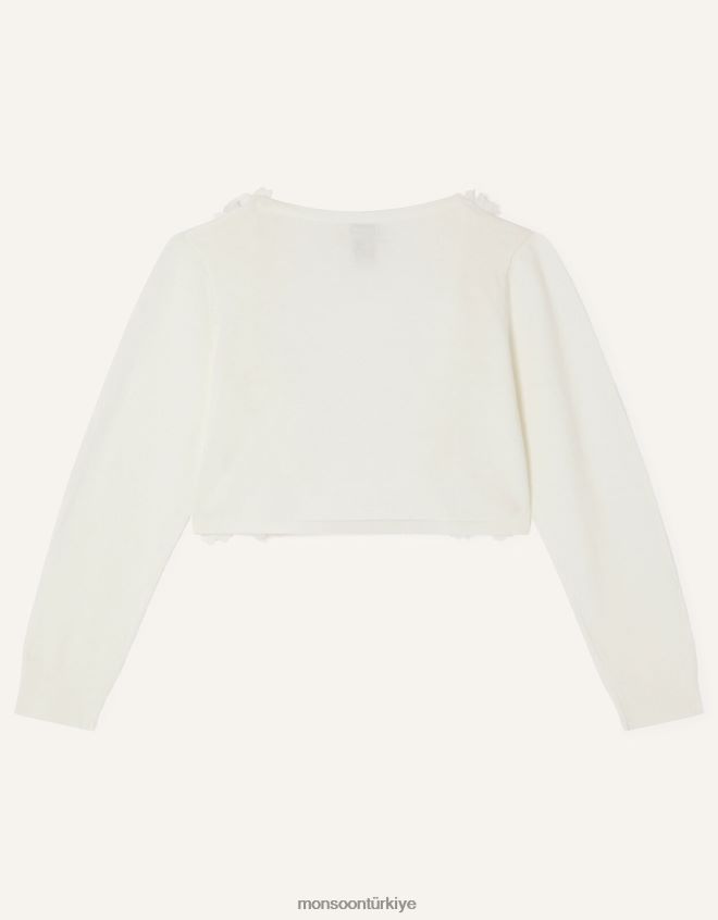 Monsoon kız flora 3d detaylı hırka JH86BT1852 Giyim fildişi