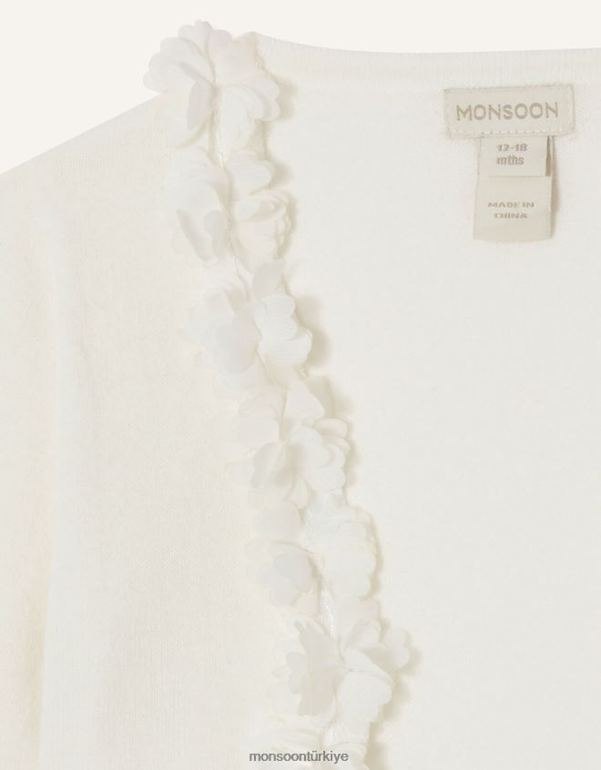 Monsoon kız flora 3d detaylı hırka JH86BT1852 Giyim fildişi