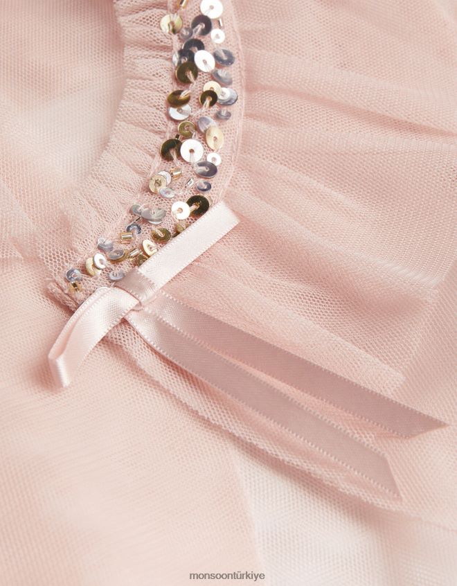 Monsoon kız harikalar diyarı kısa tül pelerin ceket JH86BT1877 Giyim pembe