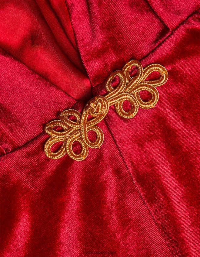 Monsoon kız harikalar diyarı kadife kapüşonlu pelerin JH86BT1600 Giyim kırmızı