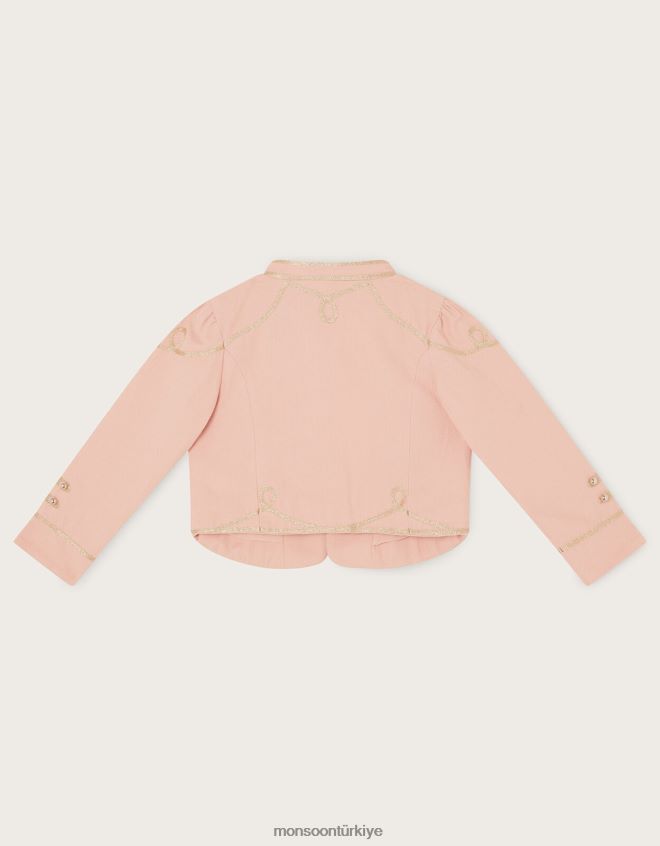 Monsoon kız harikalar diyarı örgülü davulcu ceketi JH86BT1827 Giyim pembe