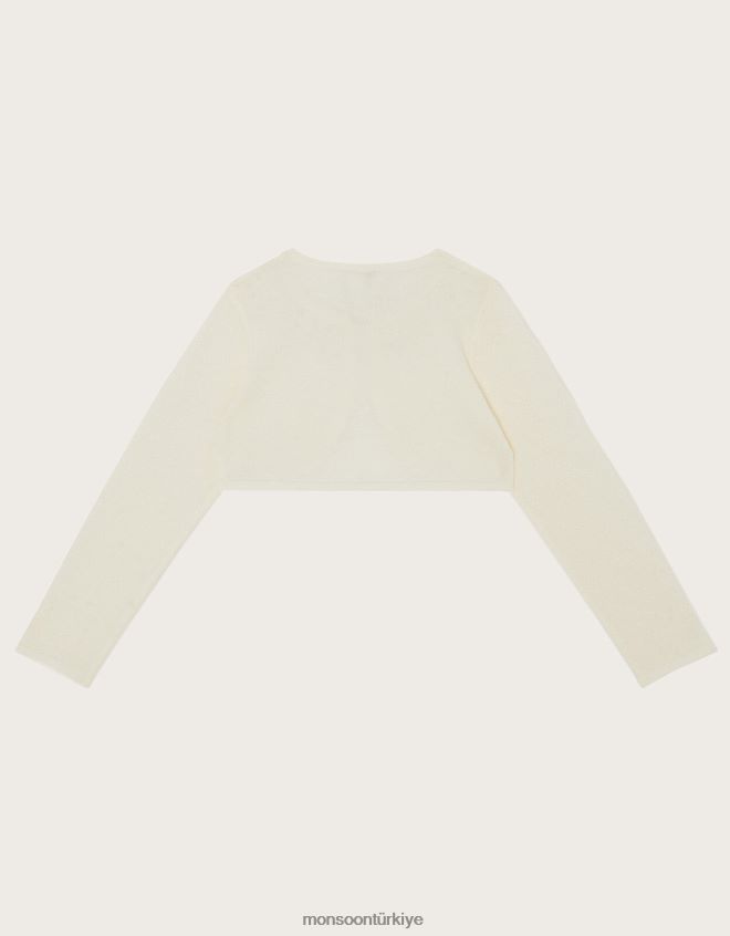 Monsoon kız inci süslemeli hırka JH86BT1822 Giyim fildişi