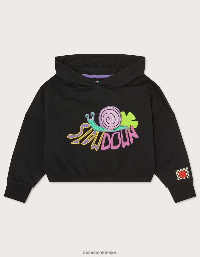 Monsoon çocuklar kırpılmış atlayıcıyı yavaşlat JH86BT1631 Giyim siyah