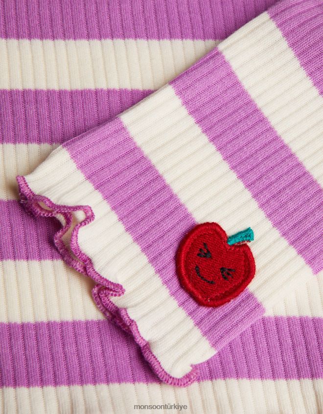 Monsoon çocuklar mahsul jarse eşofman üstü JH86BT2048 Giyim mor