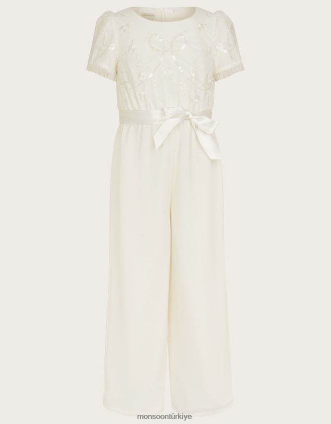 Monsoon kız tula nedime tulumu JH86BT1910 Giyim fildişi