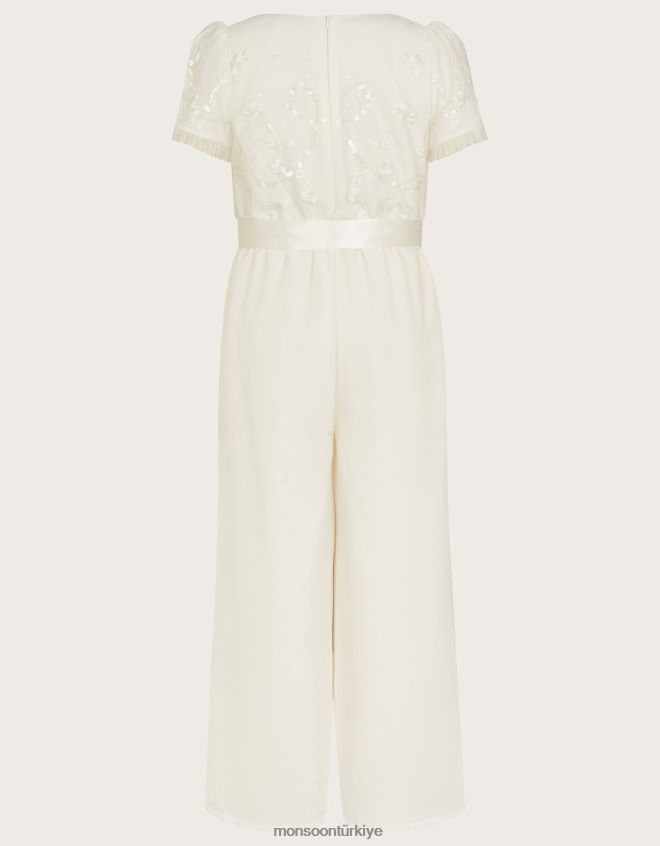 Monsoon kız tula nedime tulumu JH86BT1910 Giyim fildişi