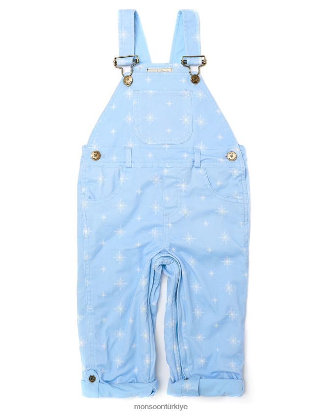 Monsoon çocuklar noktalı tulum kar tanesi desenli tulum JH86BT1909 Giyim mavi