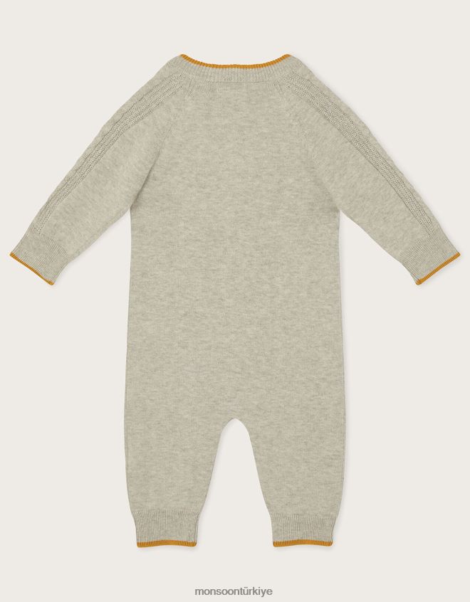 Monsoon çocuklar kabarık penguen pijama takımı JH86BT2218 Giyim gri