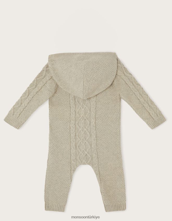 Monsoon çocuklar yenidoğan kablo örgüsü hepsi bir arada JH86BT2216 Giyim gri