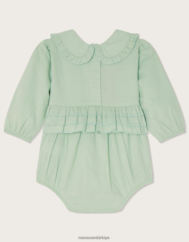 Monsoon çocuklar yenidoğan kordon romper JH86BT2168 Giyim yeşil