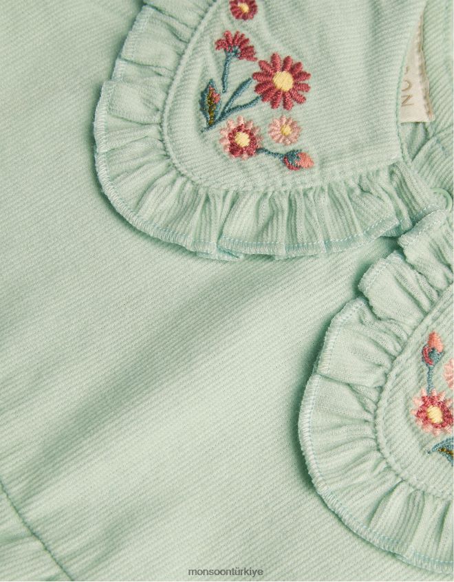 Monsoon çocuklar yenidoğan kordon romper JH86BT2168 Giyim yeşil