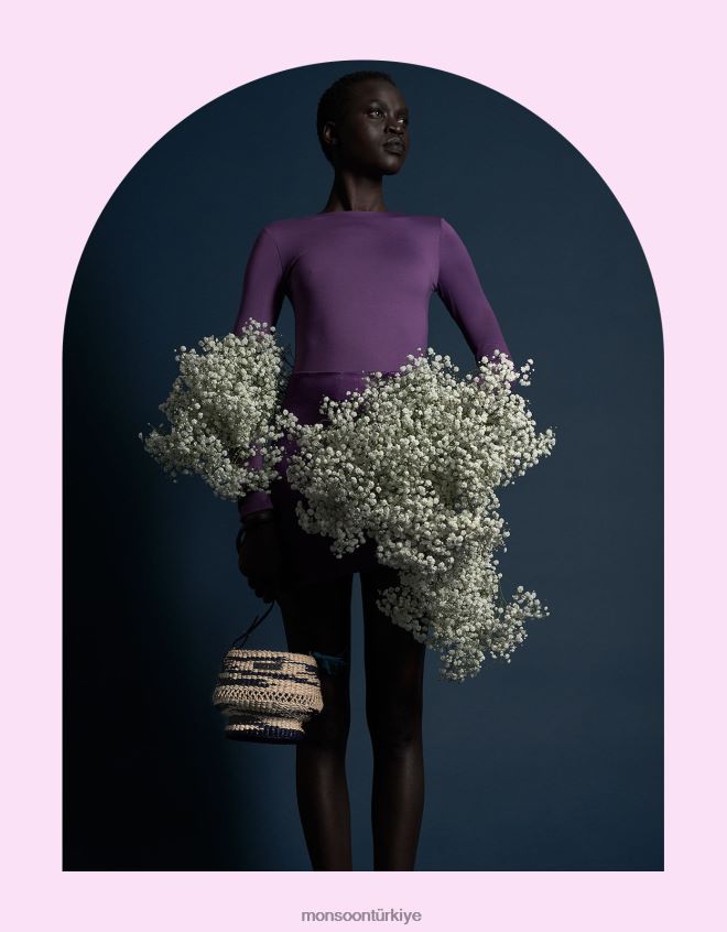 Monsoon kadınlar aaks baw pot dalgalı çanta JH86BT1254 aksesuar moda