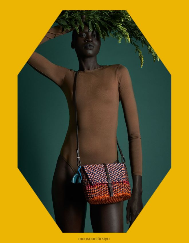 Monsoon kadınlar aaks sinsi mocha çapraz çanta JH86BT1256 aksesuar şık