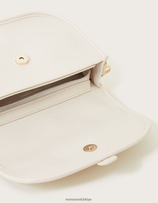 Monsoon kadınlar çapraz vücut eyer çantası JH86BT1247 aksesuar zarif