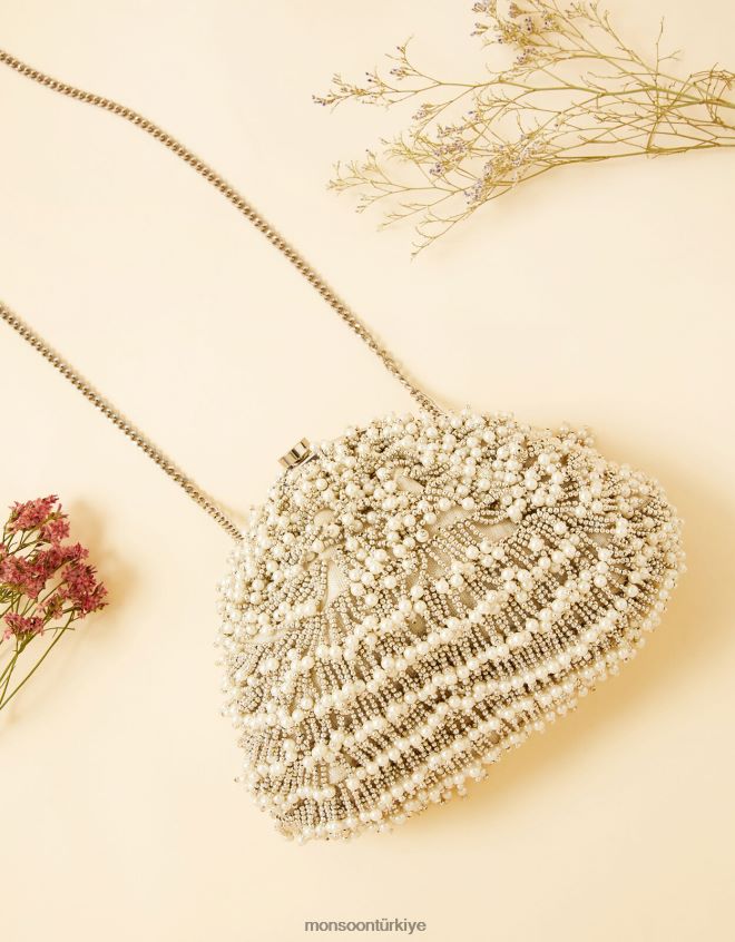 Monsoon kadınlar boncuklu gelin el çantası JH86BT1439 aksesuar zarif