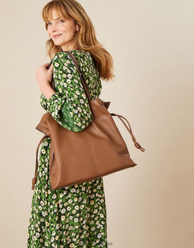 Monsoon kadınlar deri büyük taşıma çantası JH86BT692 aksesuar moda