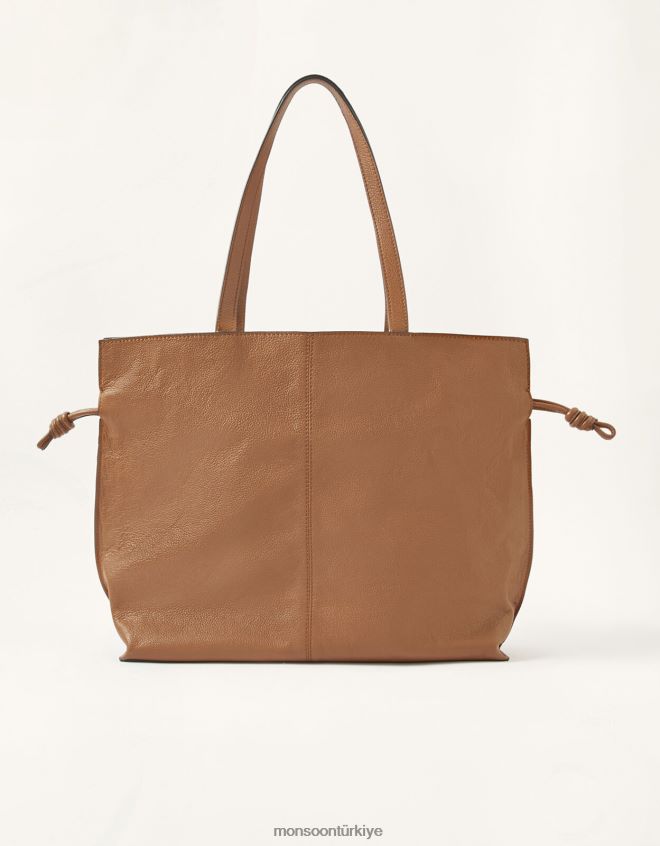 Monsoon kadınlar deri büyük taşıma çantası JH86BT692 aksesuar moda