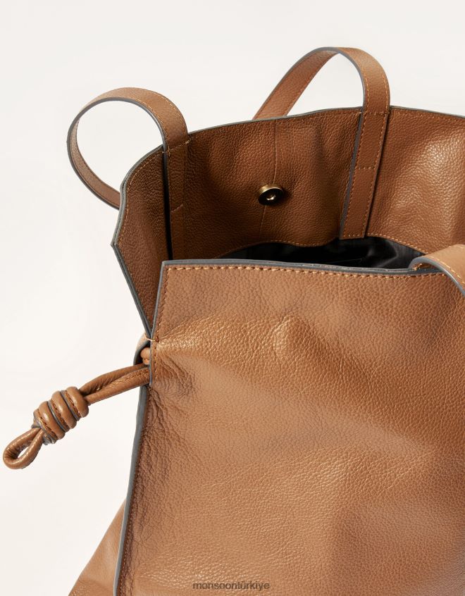 Monsoon kadınlar deri büyük taşıma çantası JH86BT692 aksesuar moda