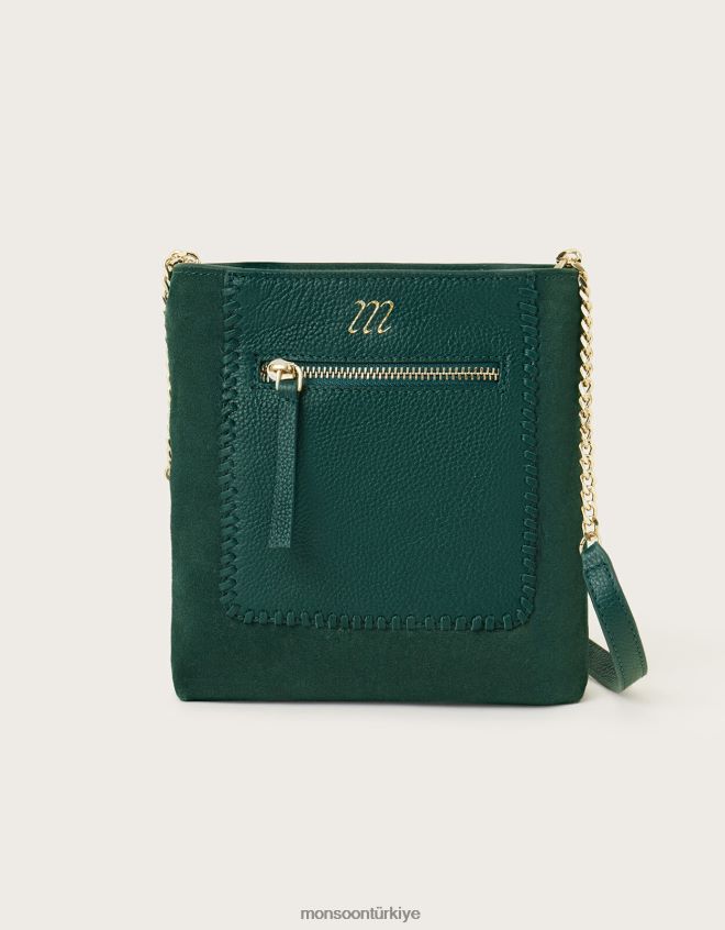 Monsoon kadınlar küçük deri çapraz çanta JH86BT1307 aksesuar zarif