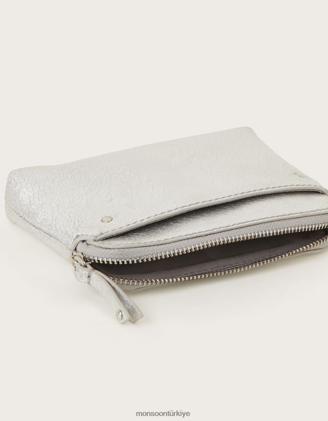 Monsoon kadınlar küçük deri metalik kese JH86BT1303 aksesuar moda