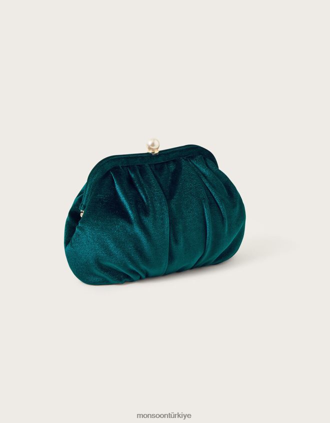 Monsoon kadınlar kadife inci kese çanta JH86BT1188 aksesuar sıcak