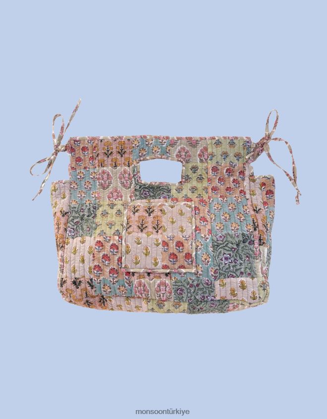Monsoon kadınlar maison m patchwork çantası JH86BT1210 aksesuar pembe