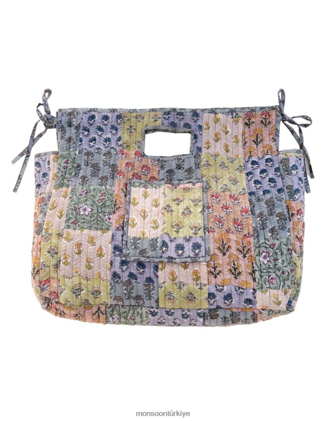 Monsoon kadınlar maison m patchwork çantası JH86BT1211 aksesuar mavi