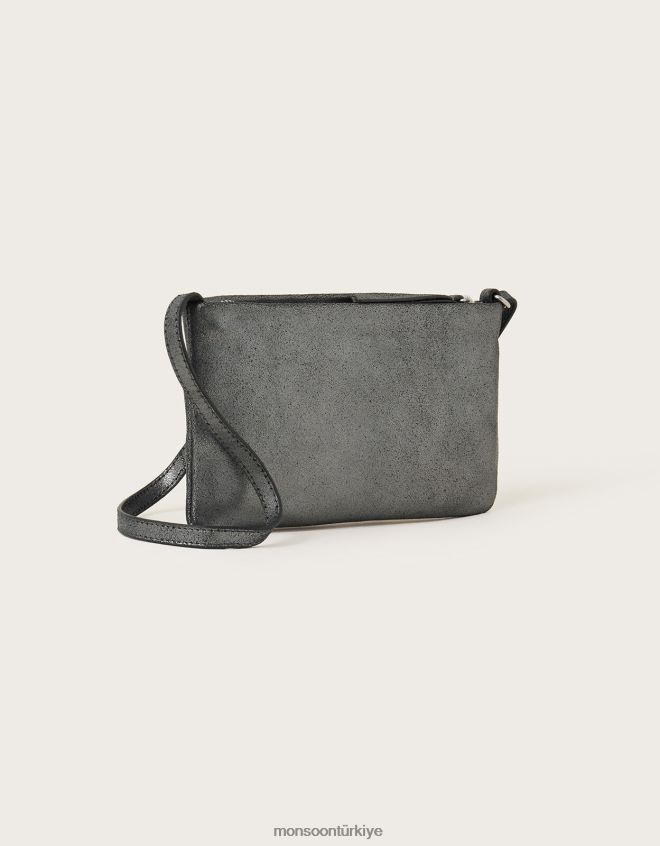 Monsoon kadınlar metalik deri mini çapraz çanta JH86BT1396 aksesuar moda