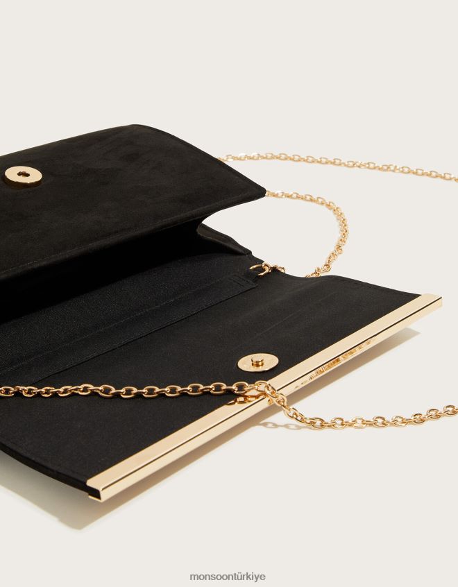 Monsoon kadınlar pilili fırsat debriyaj çantası JH86BT1420 aksesuar zarif