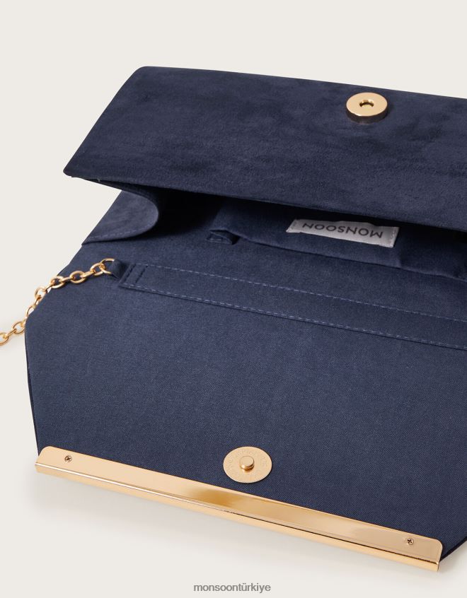 Monsoon kadınlar plise kesim fırsat debriyaj çantası JH86BT1233 aksesuar şık