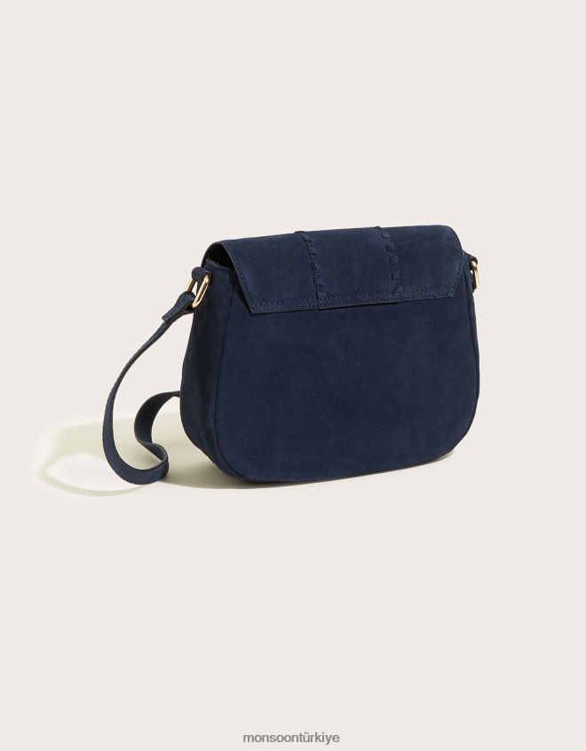 Monsoon kadınlar süet eyer çemberli çapraz çanta JH86BT1424 aksesuar sıcak