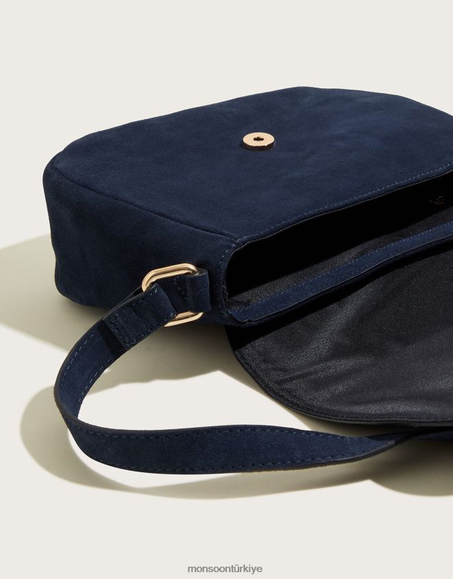 Monsoon kadınlar süet eyer çemberli çapraz çanta JH86BT1424 aksesuar sıcak