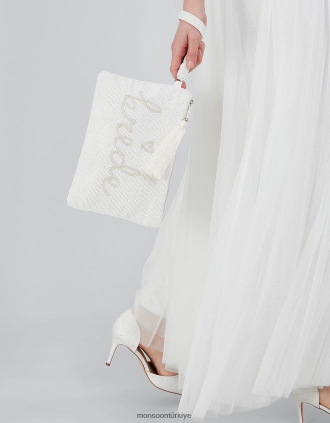 Monsoon kadınlar süslenmiş gelin el çantası JH86BT1285 aksesuar şık