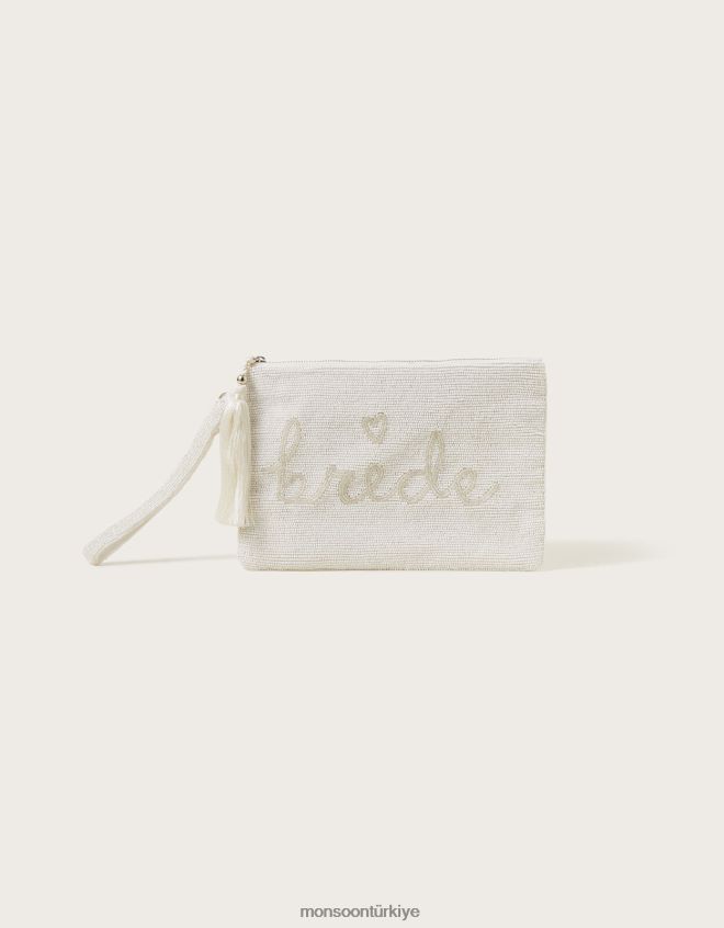 Monsoon kadınlar süslenmiş gelin el çantası JH86BT1285 aksesuar şık