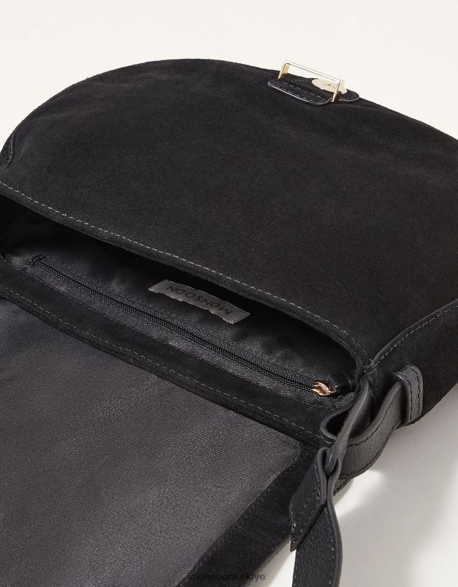 Monsoon kadınlar shanie süet eyer çantası JH86BT1446 aksesuar moda