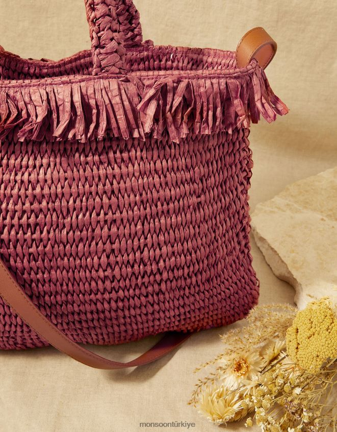 Monsoon kadınlar tığ işi çanta JH86BT1432 aksesuar şık