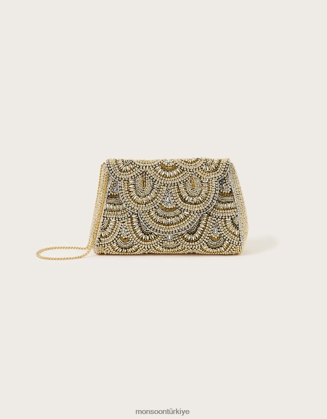 Monsoon kadınlar tarak boncuklu çanta JH86BT1225 aksesuar şık