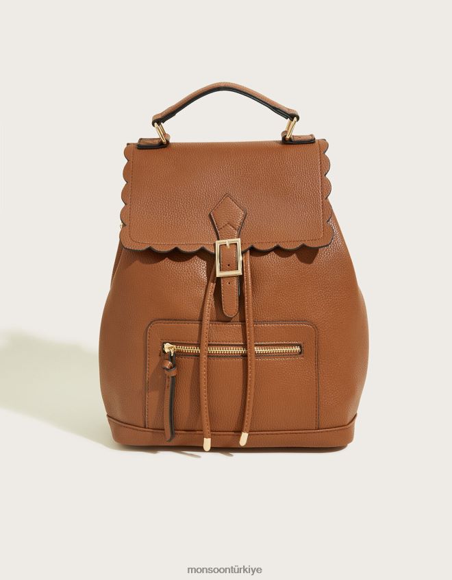 Monsoon kadınlar tarak sırt çantası JH86BT1410 aksesuar bronzluk